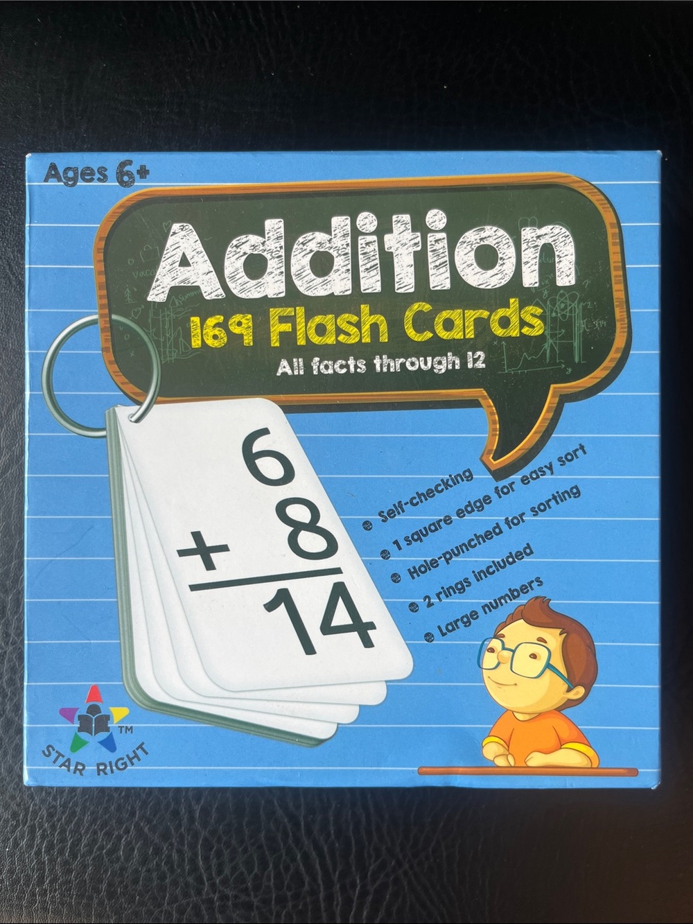 Star Right Addition Flash Cards for Ages 6+